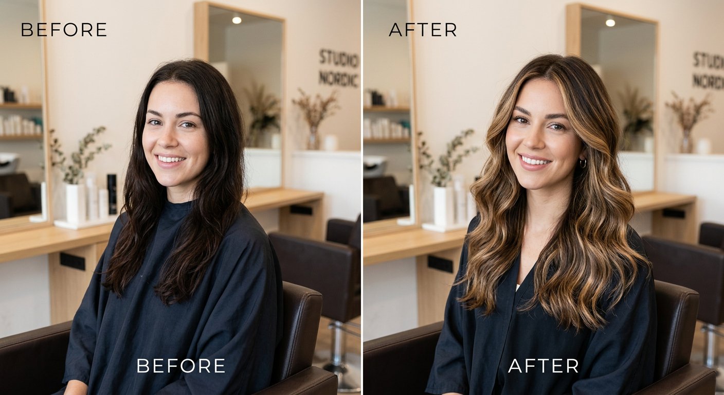 Balayage färgbehandling hos Westlund i Karlstad